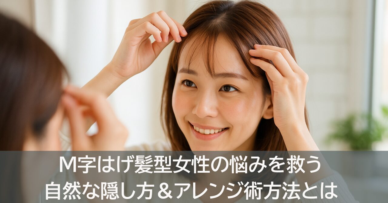 M字はげ髪型女性の悩みを救う自然な隠し方＆アレンジ術