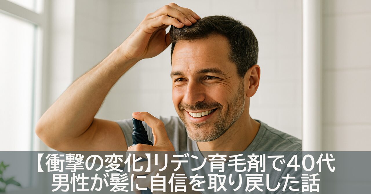 【衝撃の変化】リデン育毛剤で40代男性が髪に自信を取り戻した話