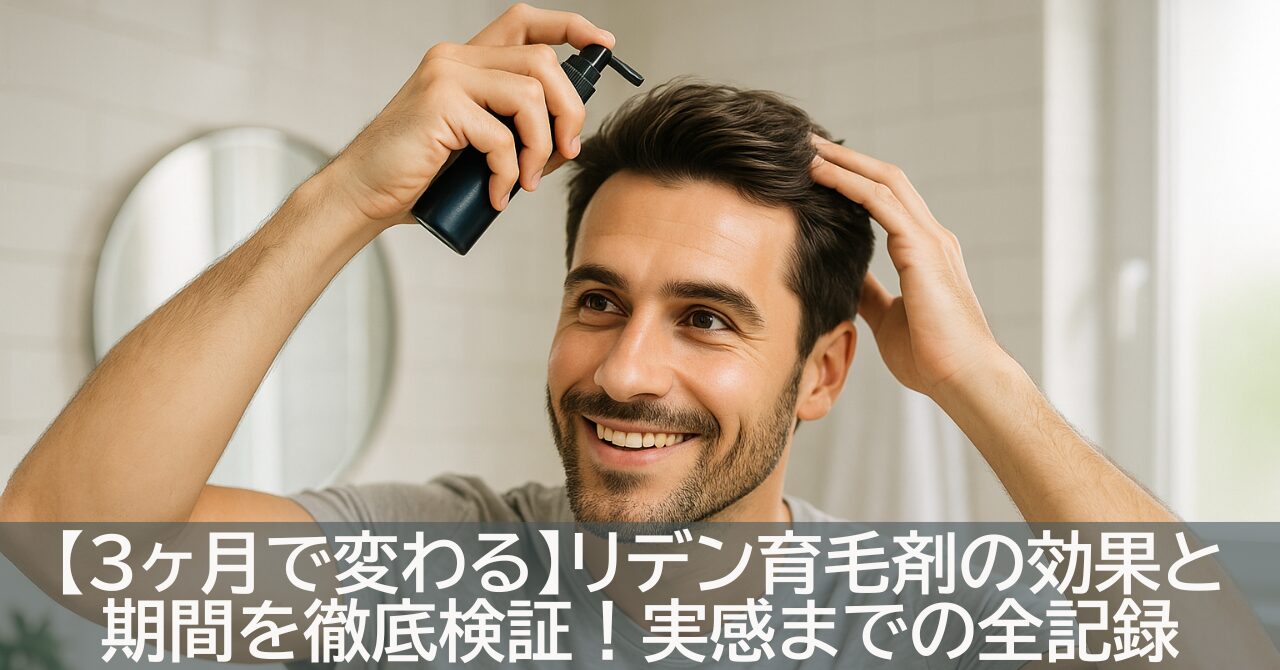【3ヶ月で変わる】リデン育毛剤の効果と期間を徹底検証！実感までの全記録