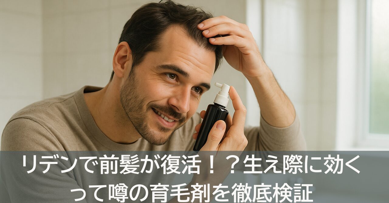 リデンで前髪が復活！？生え際に効くって噂の育毛剤を徹底検証