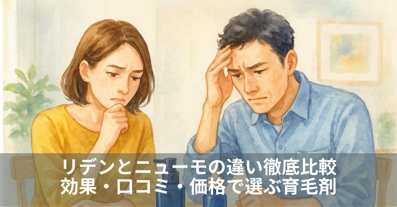 リデンとニューモの違い徹底比較｜効果・口コミ・価格で選ぶ育毛剤