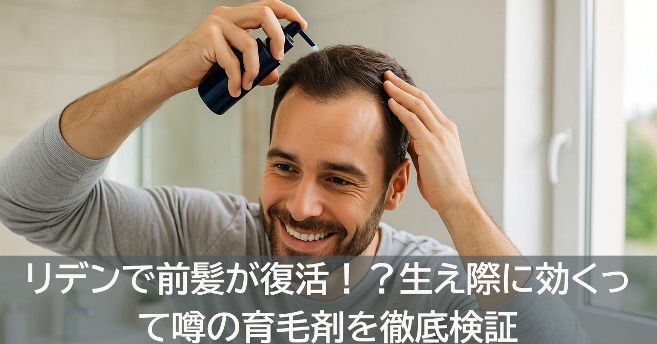 リデンで前髪が復活！？生え際に効くって噂の育毛剤を徹底検証