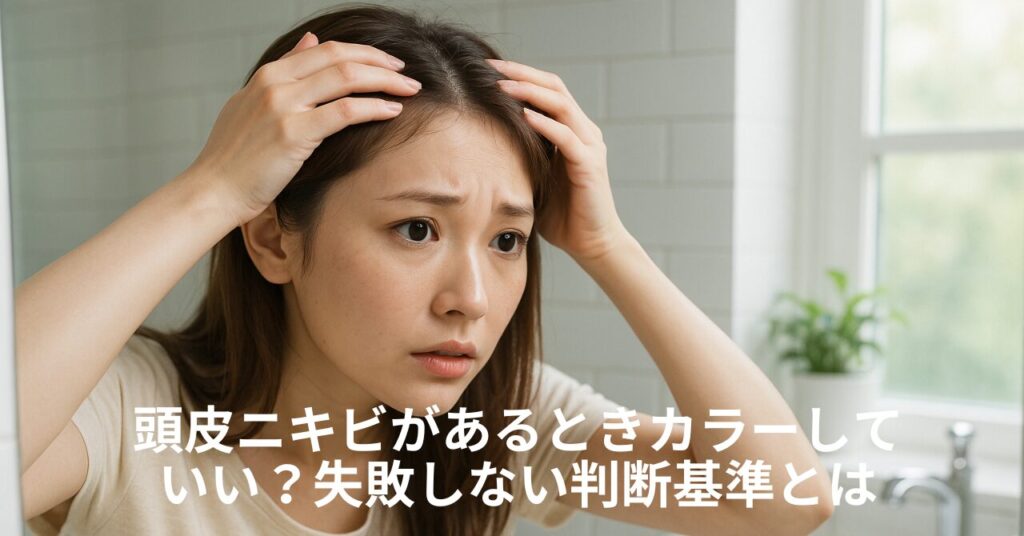 頭皮ニキビがあるときカラーしていい？失敗しない判断基準とは