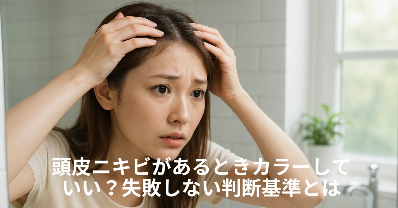 頭皮ニキビがあるときカラーしていい？失敗しない判断基準とは