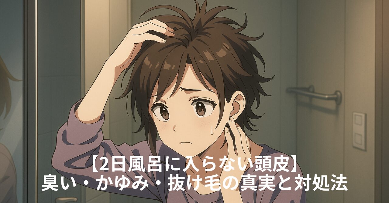 【2日風呂に入らない頭皮】臭い・かゆみ・抜け毛の真実と対処法