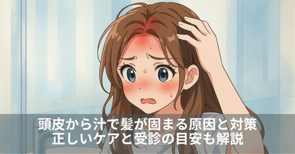 頭皮からの汁で髪が固まる原因と対策｜正しいケアと受診の目安も解説
