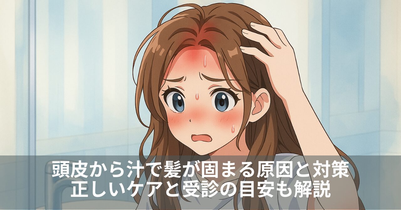 頭皮からの汁で髪が固まる原因と対策｜正しいケアと受診の目安も解説