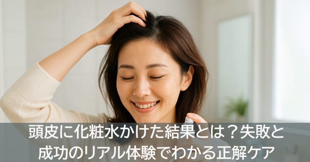頭皮に化粧水かけた結果とは？失敗と成功のリアル体験でわかる正解ケア