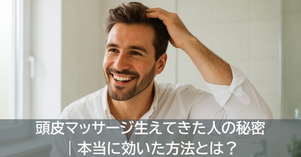 頭皮マッサージ生えてきた人の秘密｜本当に効いた方法とは？
