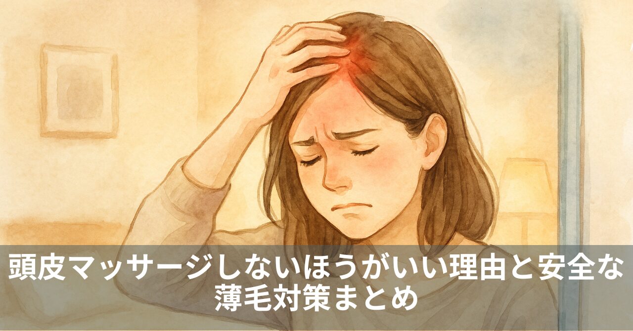 頭皮マッサージしないほうがいい理由と安全な薄毛対策まとめ