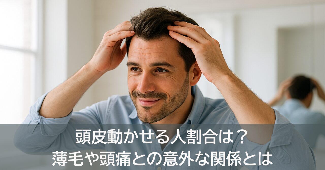 頭皮動かせる人割合は？薄毛や頭痛との意外な関係とは
