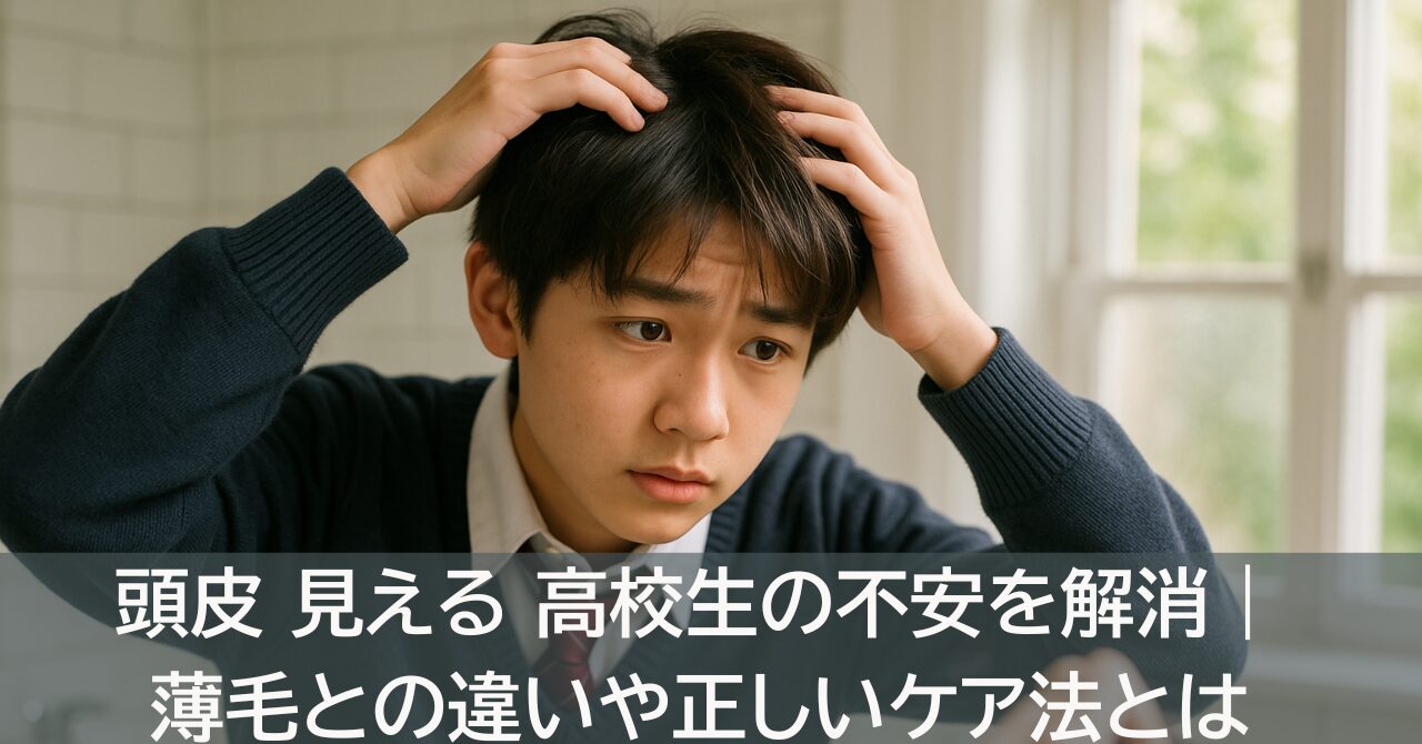 頭皮 見える 高校生の不安を解消｜薄毛との違いや正しいケア法とは