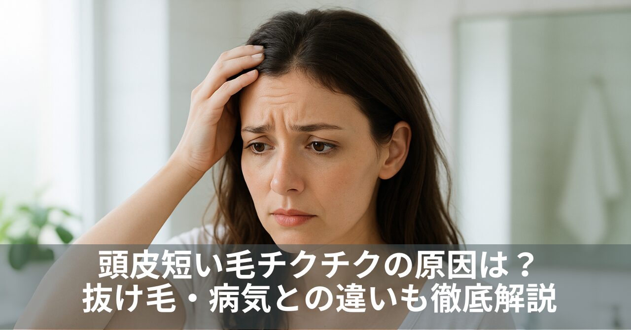 頭皮短い毛チクチクの原因は？抜け毛・病気との違いも徹底解説
