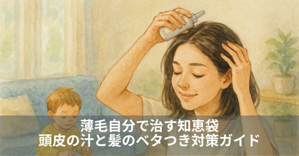 薄毛自分で治す知恵袋｜頭皮の汁と髪のベタつき対策ガイド