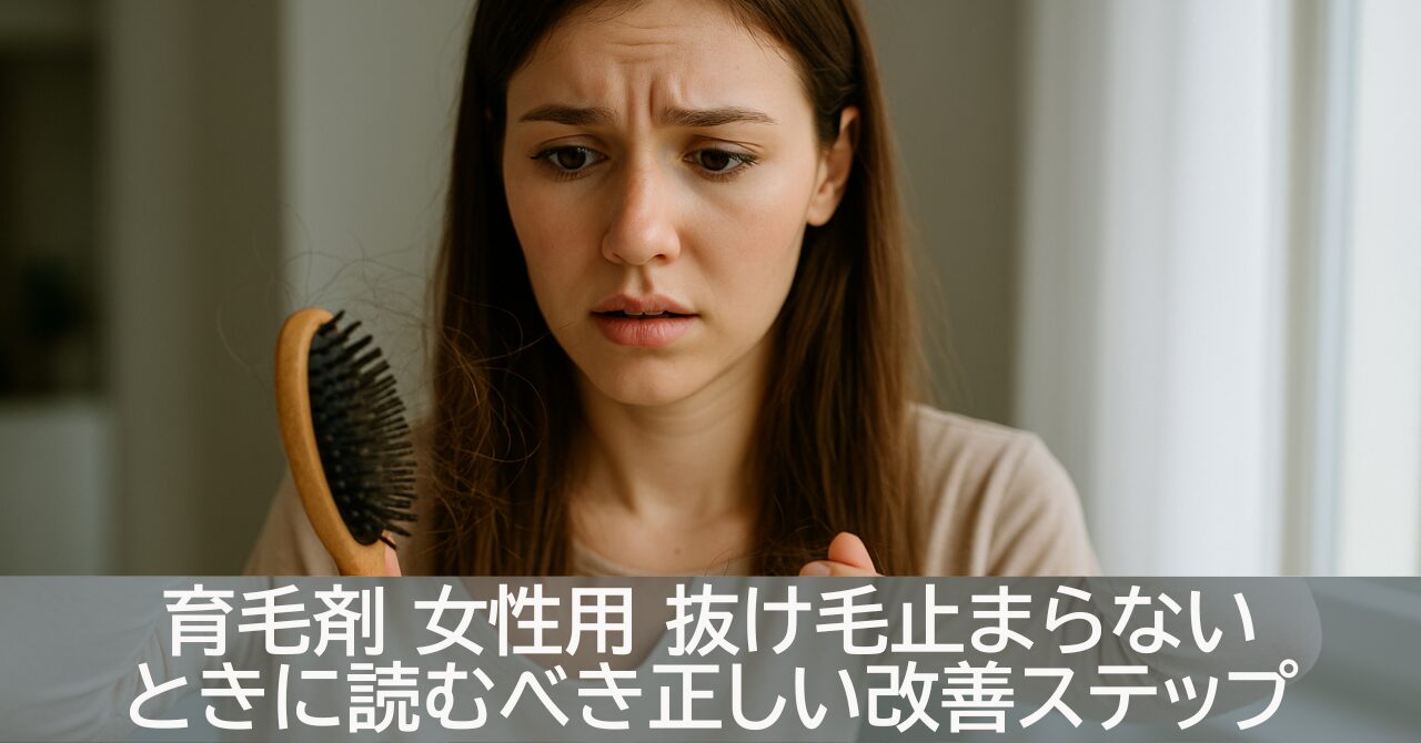 育毛剤 女性用 抜け毛止まらないときに読むべき正しい改善ステップ