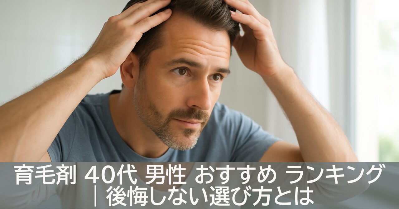 育毛剤 40代 男性 おすすめ ランキング｜後悔しない選び方とは