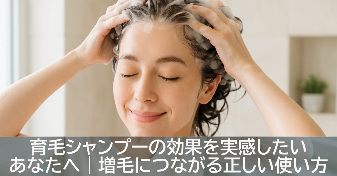 育毛シャンプーの効果を実感したいあなたへ｜増毛につながる正しい使い方