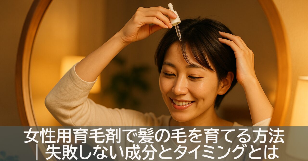 女性用育毛剤で髪の毛を育てる方法｜失敗しない成分とタイミングとは