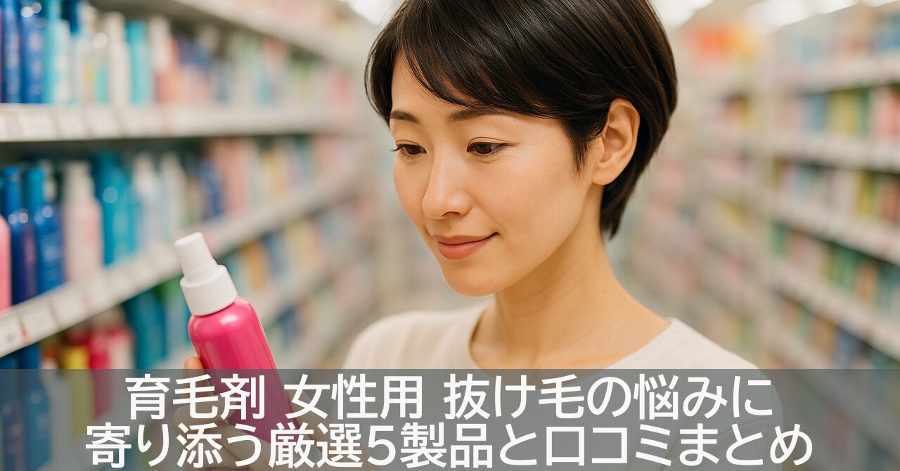 育毛剤 女性用 抜け毛の悩みに寄り添う厳選5製品と口コミまとめ