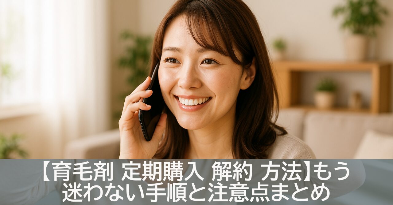 【育毛剤 定期購入 解約 方法】もう迷わない手順と注意点まとめ