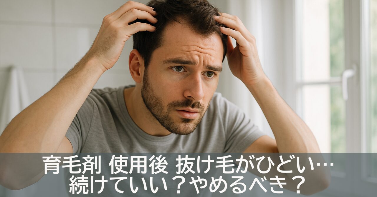 育毛剤 使用後 抜け毛がひどい…続けていい？やめるべき？