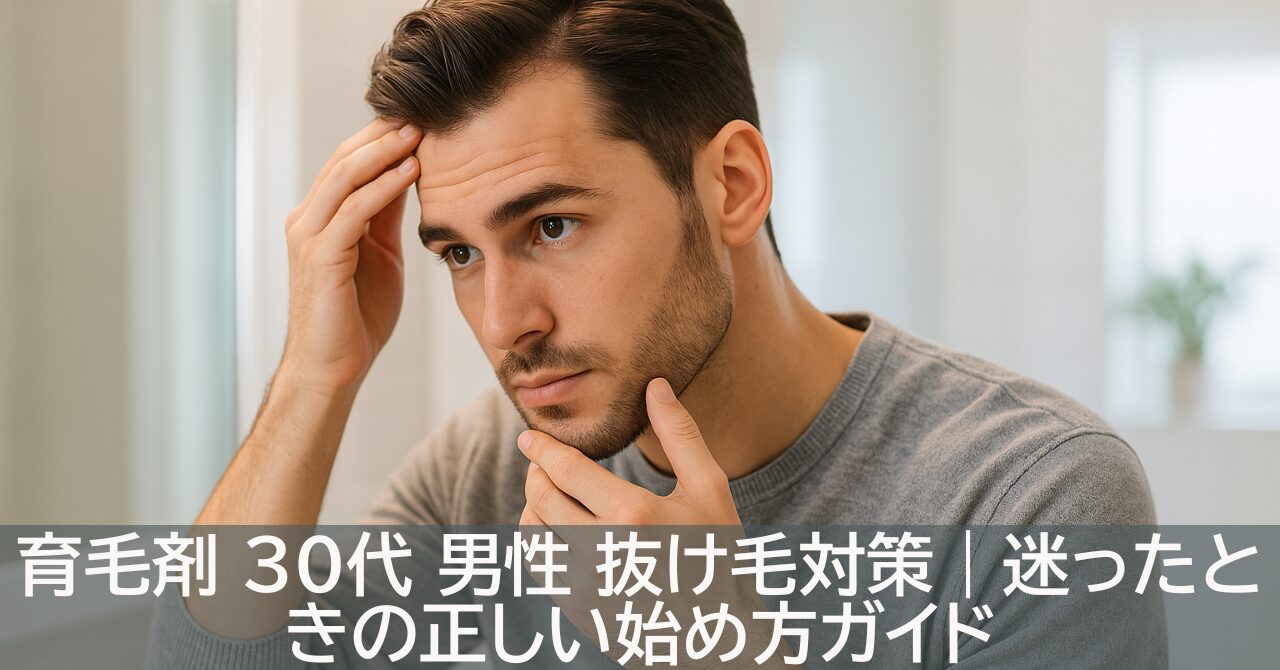 育毛剤 30代 男性 抜け毛対策｜迷ったときの正しい始め方ガイド