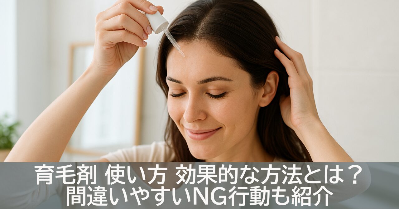 育毛剤 使い方 効果的な方法とは？間違いやすいNG行動も紹介