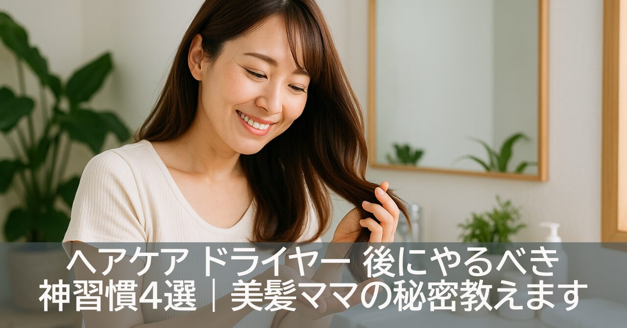 ヘアケア ドライヤー 後にやるべき神習慣４選｜美髪ママの秘密教えます