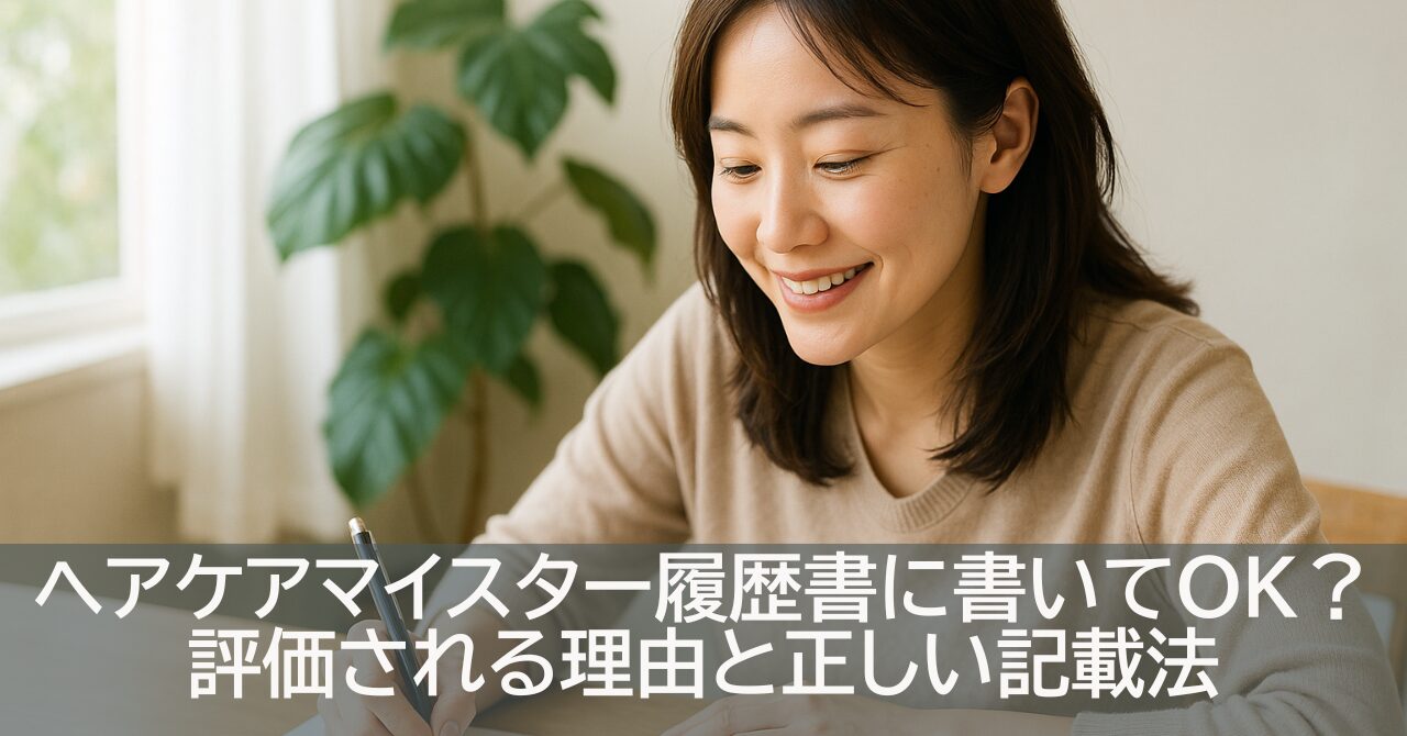 ヘアケアマイスター履歴書に書いてOK？評価される理由と正しい記載法