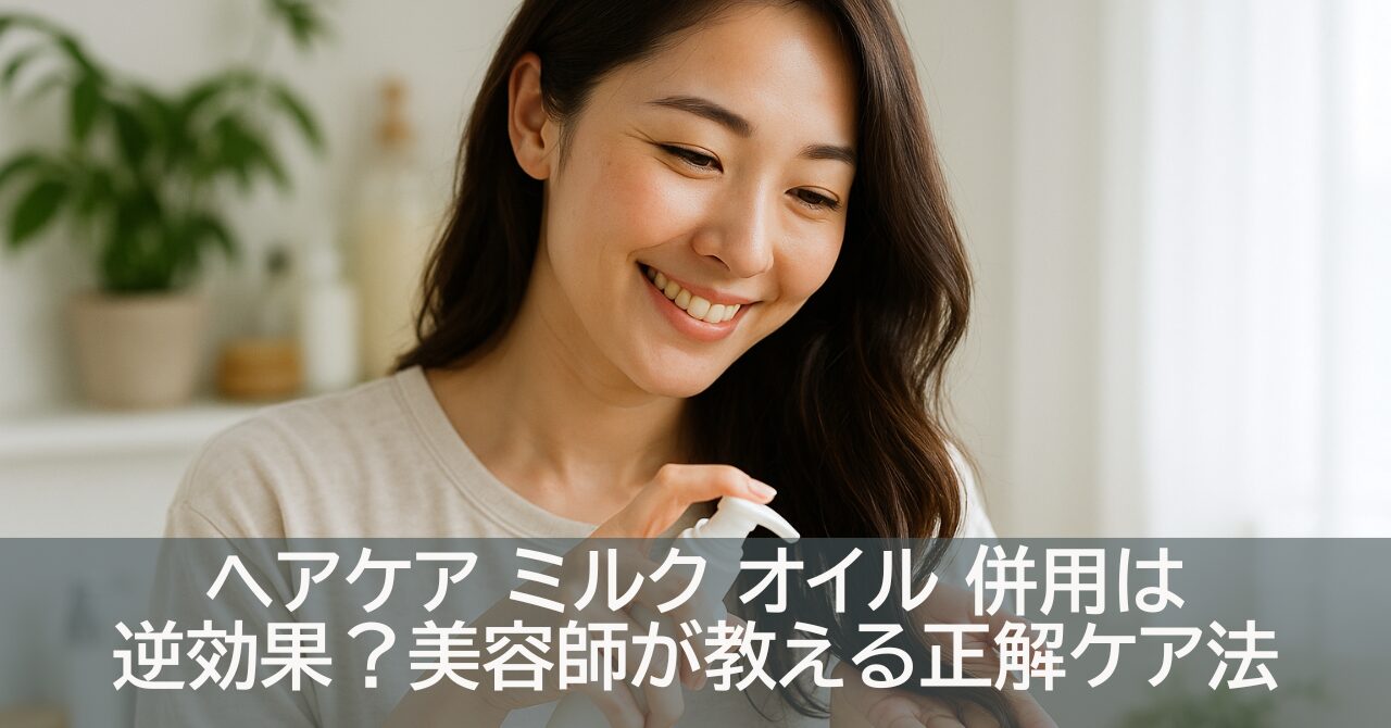 ヘアケア ミルク オイル 併用は逆効果？美容師が教える正解ケア法