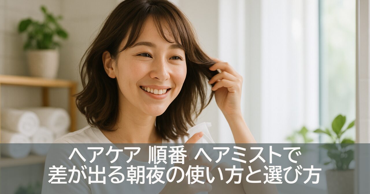 ヘアケア 順番 ヘアミストで差が出る朝夜の使い方と選び方