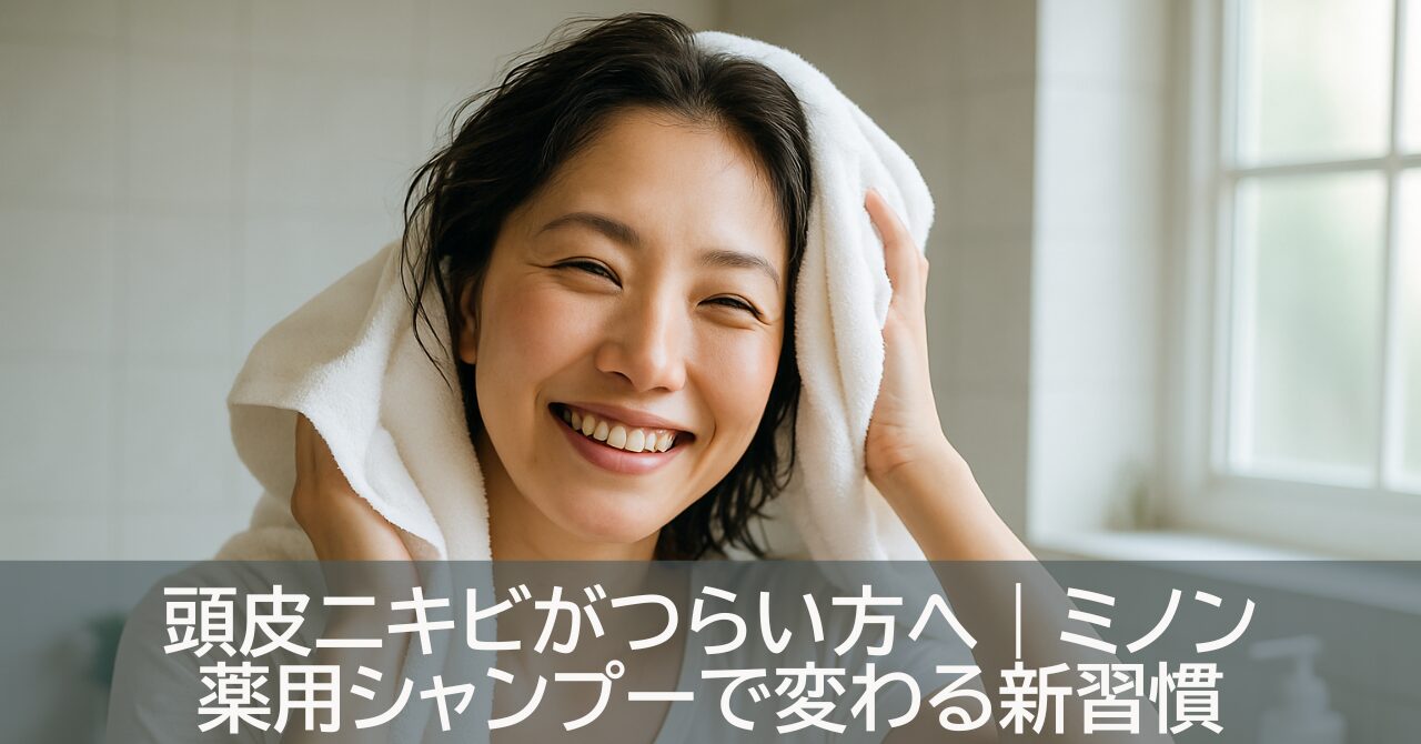 頭皮ニキビがつらい方へ｜ミノン薬用シャンプーで変わる新習慣
