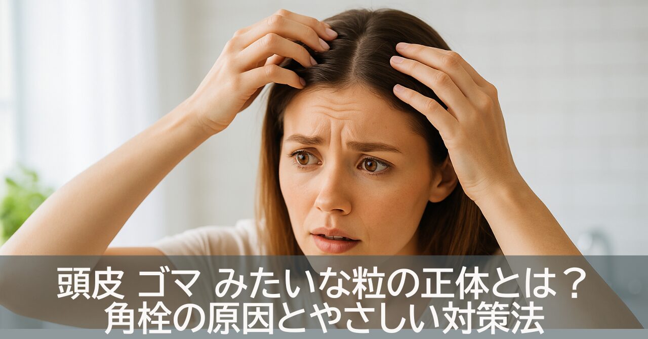 頭皮 ゴマ みたいな粒の正体とは？角栓の原因とやさしい対策法