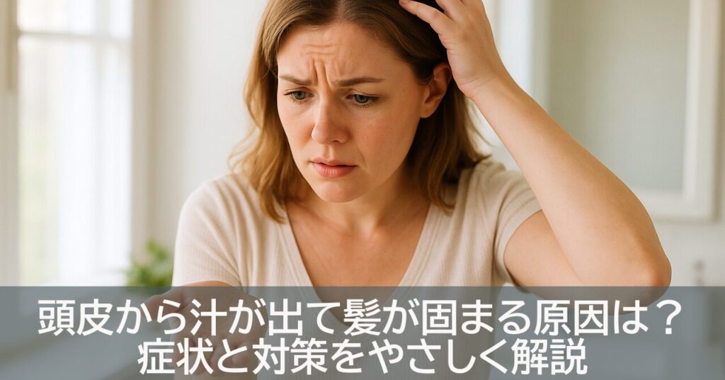 頭皮から汁が出て髪が固まる原因は？症状と対策をやさしく解説