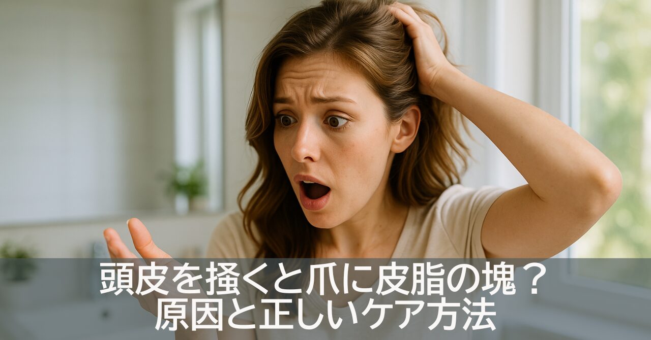 頭皮を掻くと爪に皮脂の塊？原因と正しいケア方法