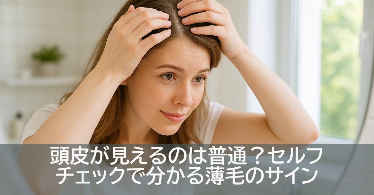 頭皮が見えるのは普通？セルフチェックで分かる薄毛のサイン