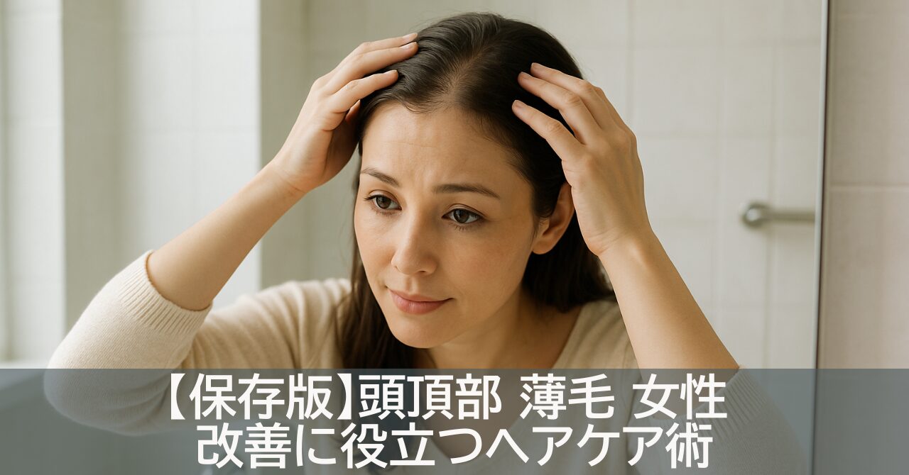 【保存版】頭頂部 薄毛 女性 改善に役立つヘアケア術