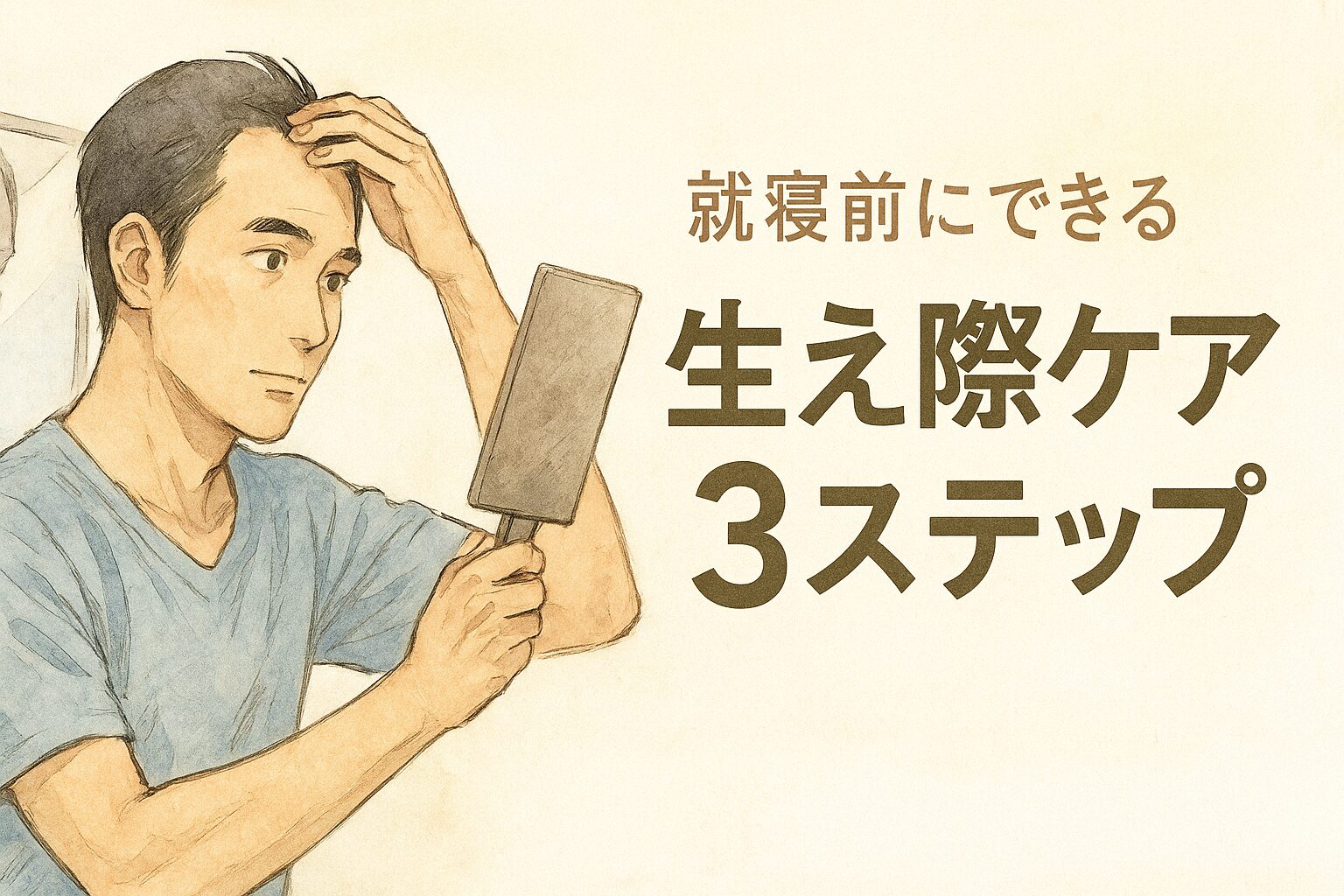 生え際 後退 育毛剤 使い方｜就寝前3ステップでムラなくケア