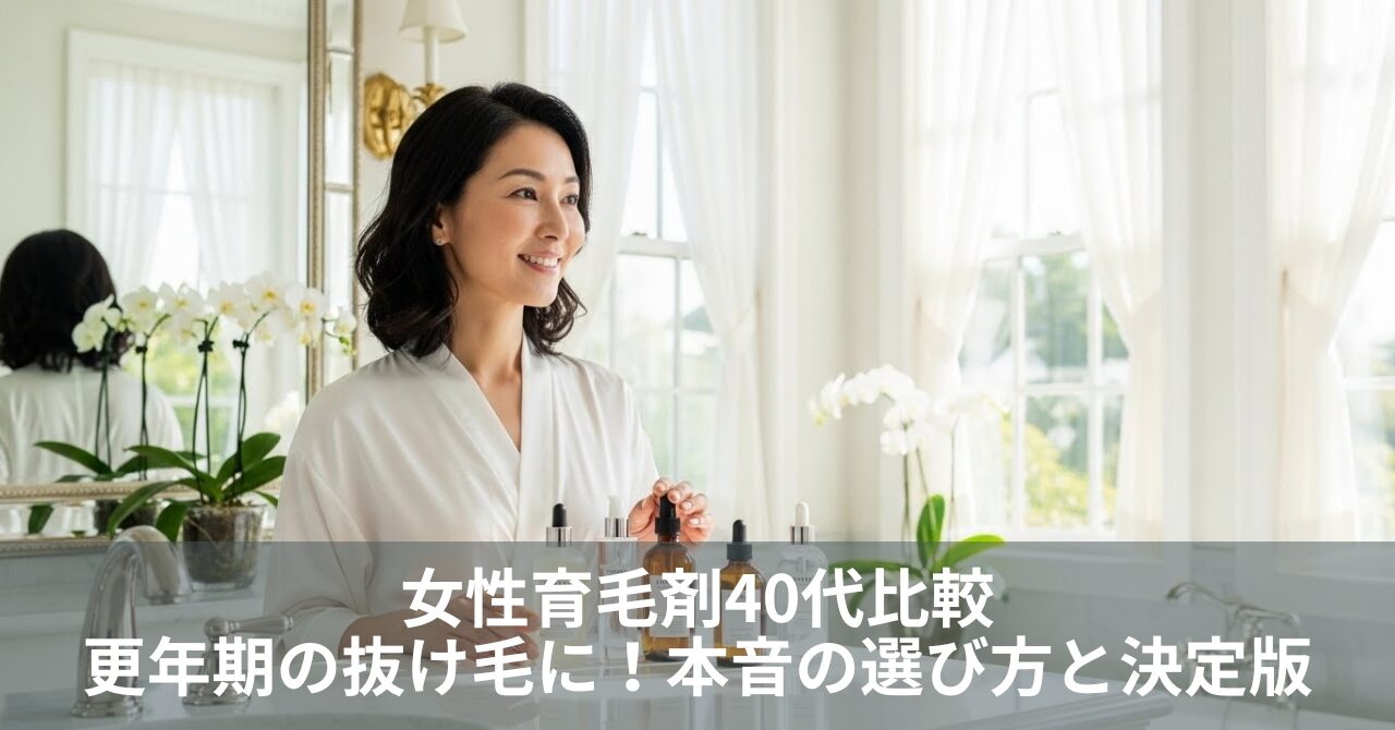 女性育毛剤40代比較｜更年期の抜け毛に！本音の選び方と決定版