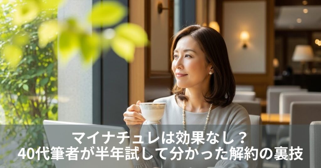 マイナチュレは効果なし？40代筆者が半年試して分かった解約の裏技