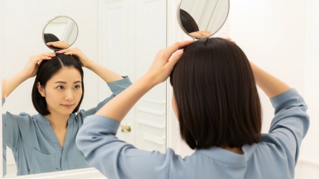 自宅でできる分け目薄毛セルフチェック