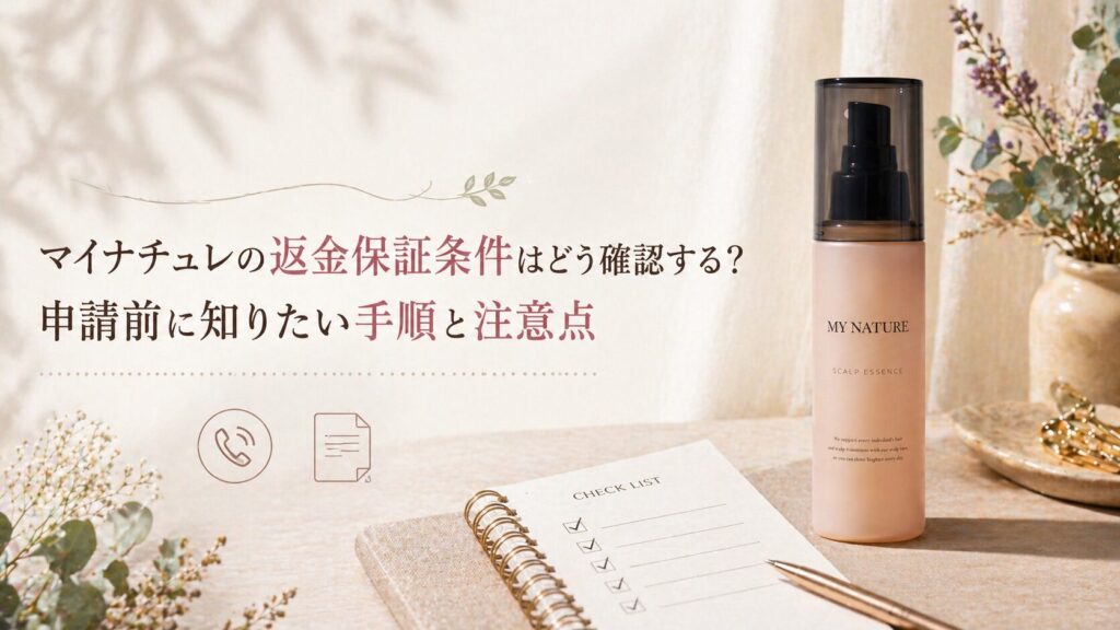 マイナチュレの返金保証条件はどう確認する？申請前に知りたい手順と注意点