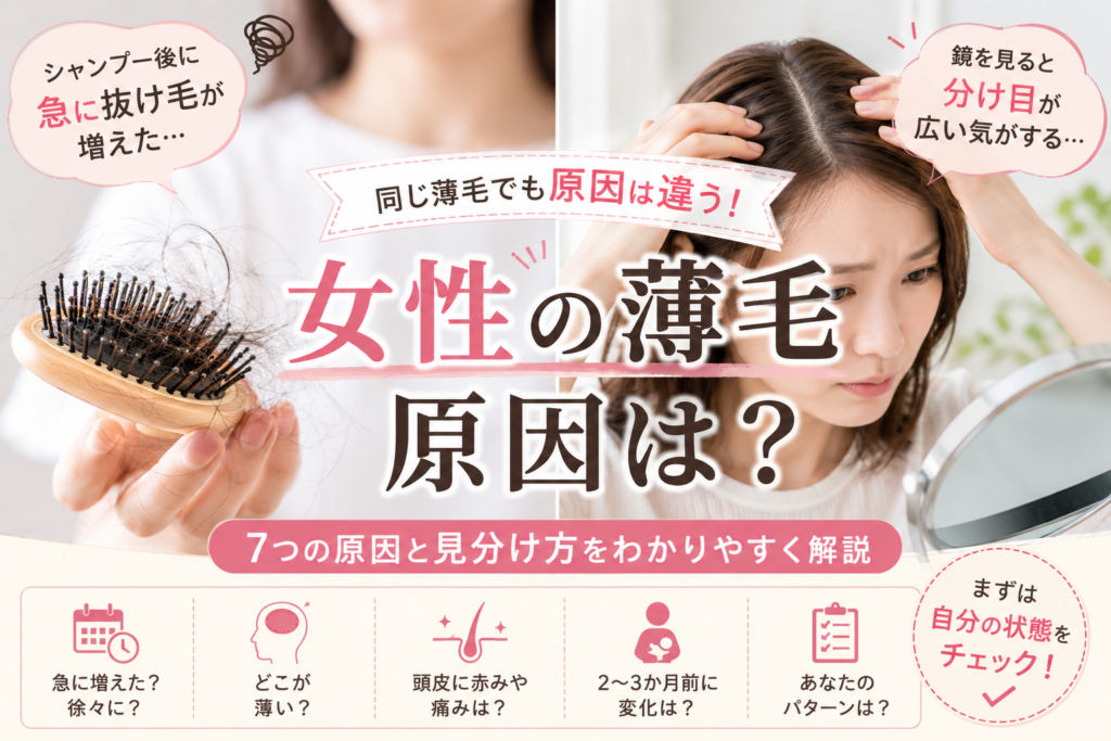 女性の薄毛の原因は？