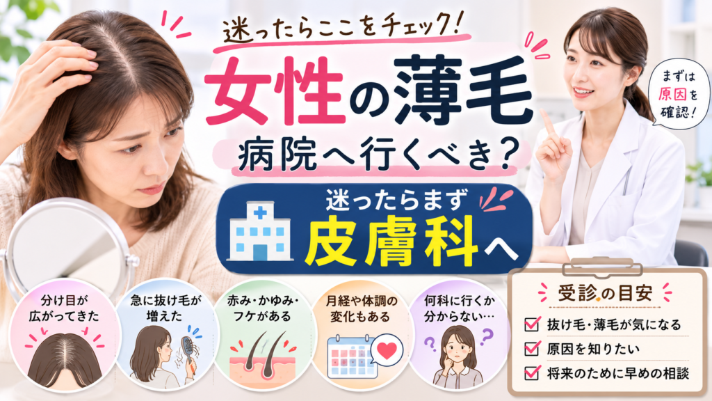 女性の薄毛は病院へ行くべき？