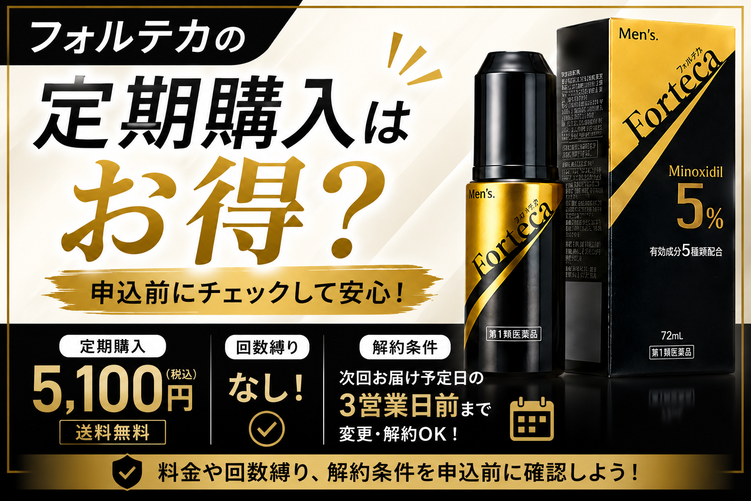 フォルテカの定期購入はお得？