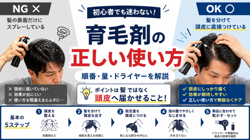 育毛剤の正しい使い方