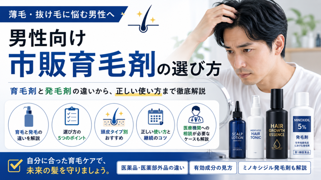 男性の市販育毛剤はどれがいい？