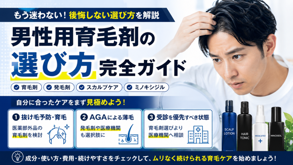 男性用育毛剤はどう選ぶ？
