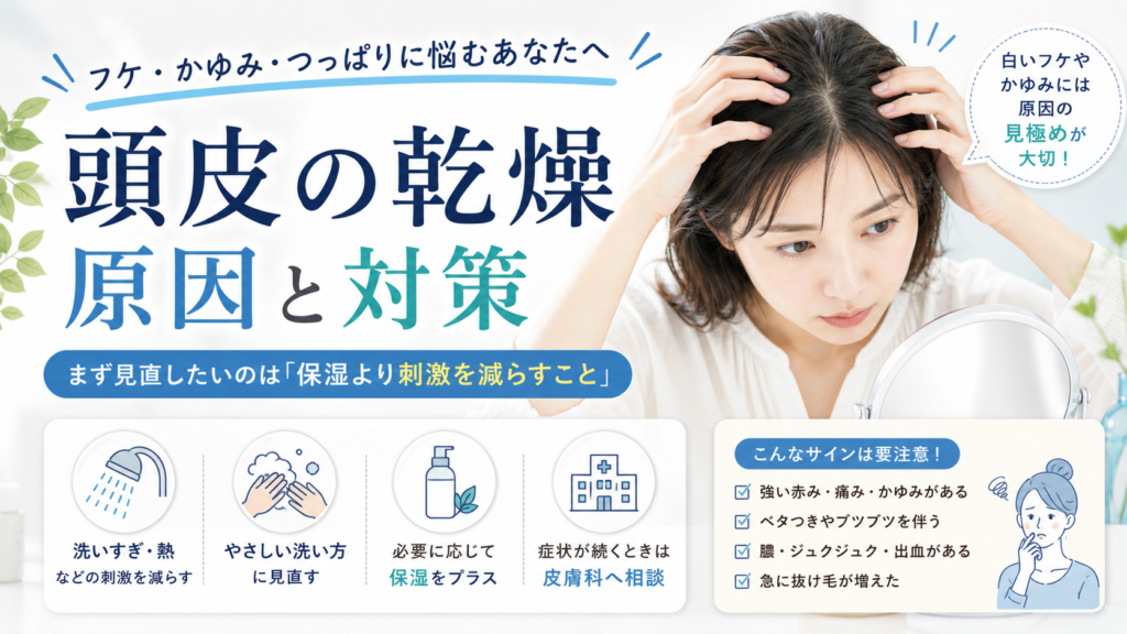 頭皮が乾燥する原因は？