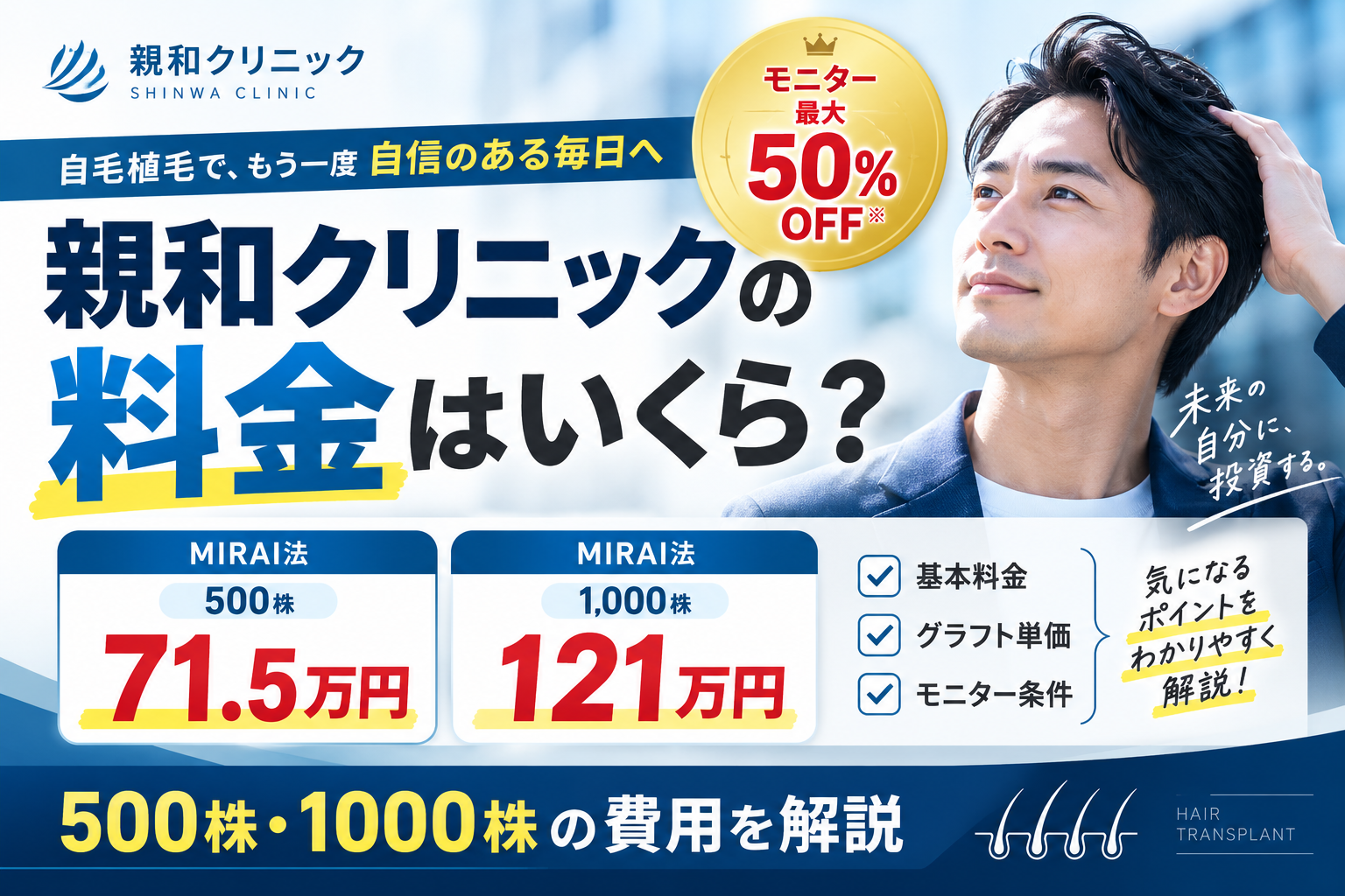 親和クリニックの料金はいくら？